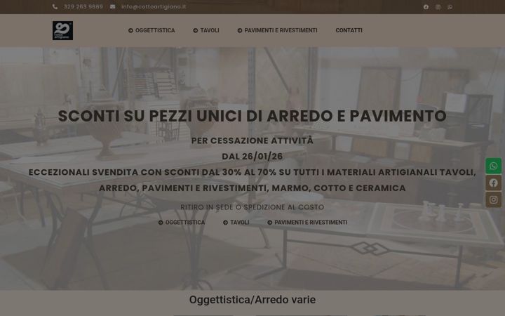 Screenshot of cottoartigiano.it