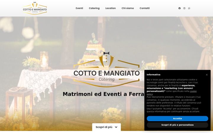 Screenshot of cottoemangiatoferrara.it