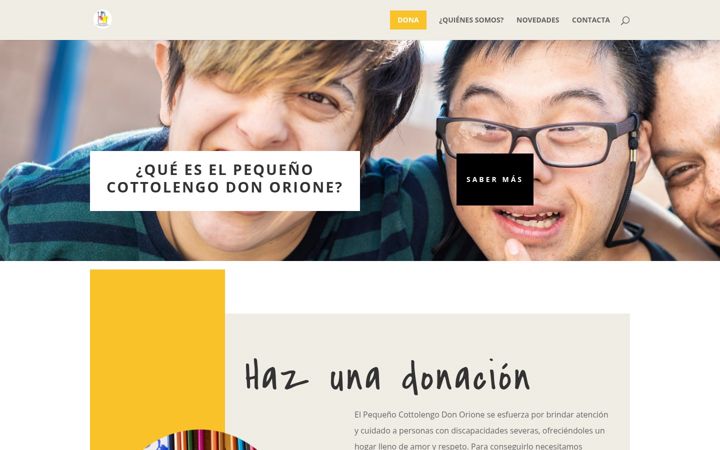 Screenshot of cottolengodonorione-bqto.org