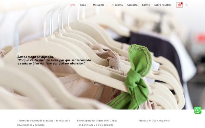 Screenshot of cotton-chic.es
