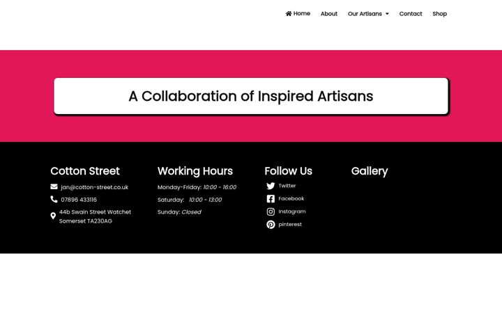 Screenshot of cotton-street.co.uk