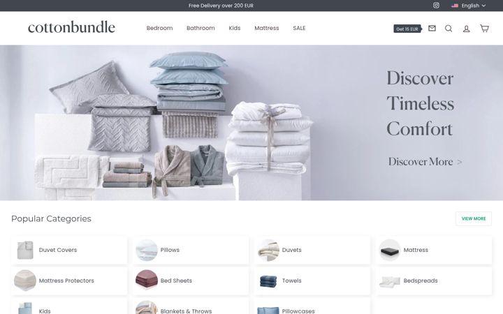 Screenshot of cottonbundle.com