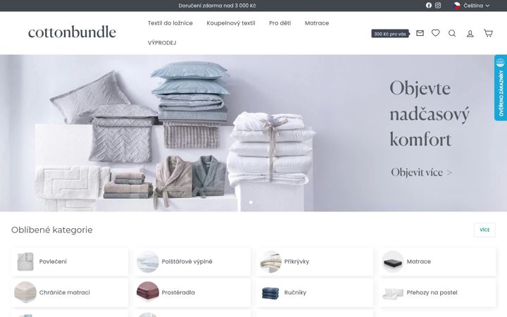Screenshot von cottonbundle.cz