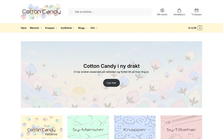 Ekraanipilt saidist cottoncandy.no