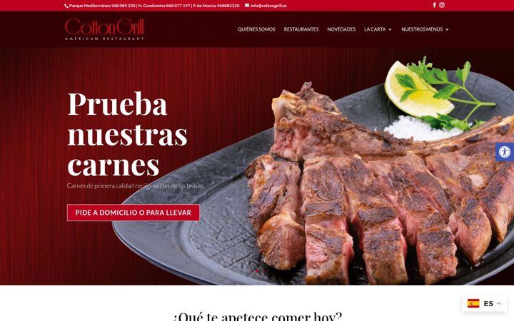 Screenshot of cottongrill.es