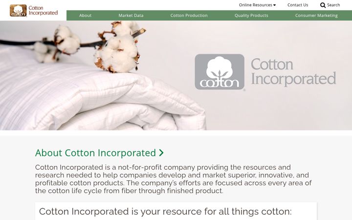 Screenshot of cottoninc.com