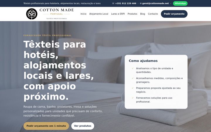 Screenshot of cottonmade.net