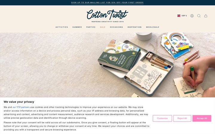 Screenshot von cottontwist.co.uk