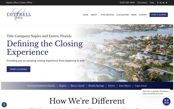 Screenshot of cottrelltitle.com
