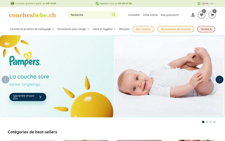 Screenshot of couchesbebe.ch