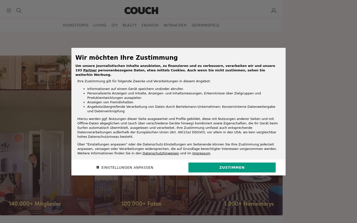 Sutikimo reklamjuostės, rodytos prieš bet kokią sąveiką, ekrano kopija
