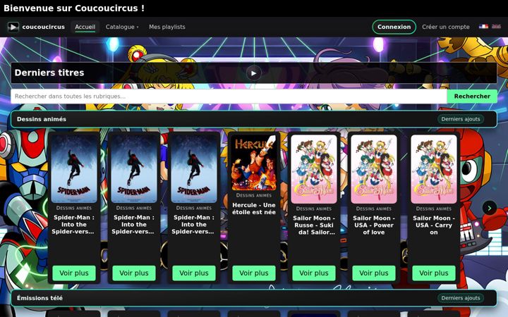 Screenshot of coucoucircus.org