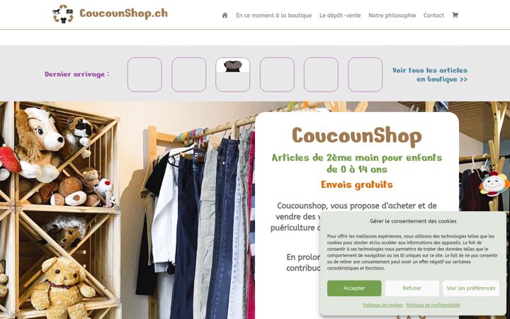 Screenshot of coucounshop.ch