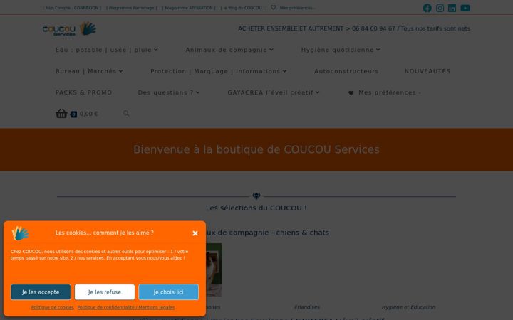 Ekrano kopija coucouservices.fr