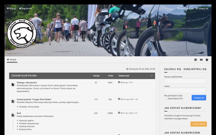 Screenshot of cougarklub.pl