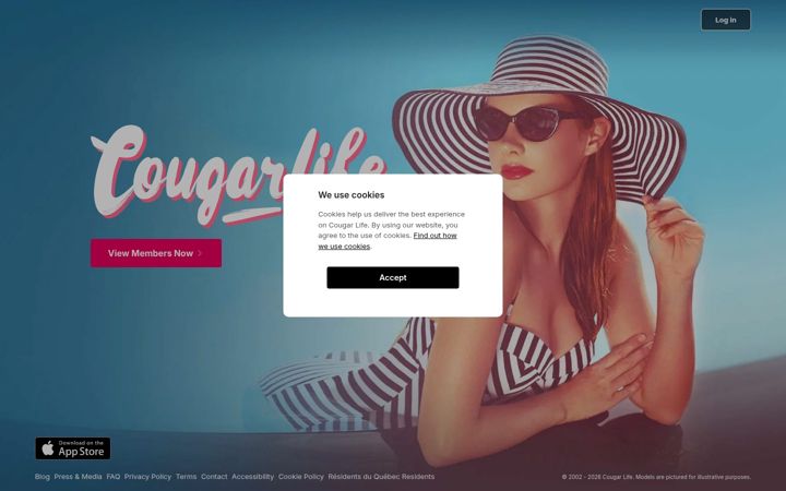 Screenshot of cougarlife.com