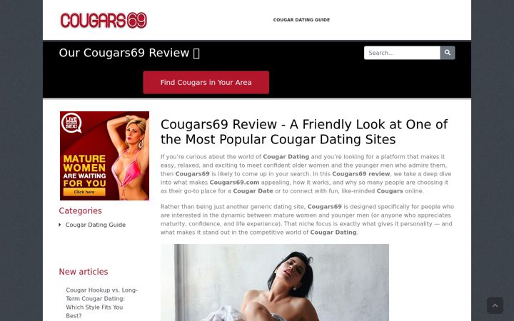 Screenshot of cougars69.net