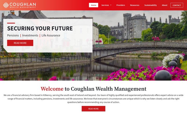 Screenshot of coughlanwealth.ie