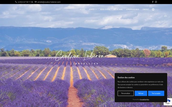 Screenshot of couleur-luberon-immobilier.com