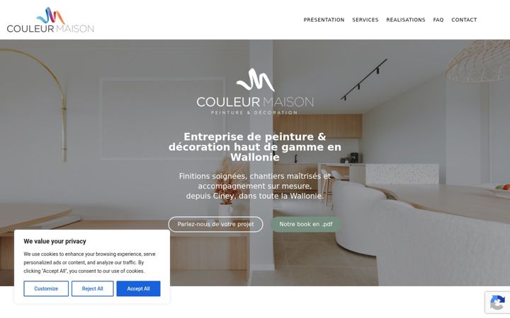Screenshot of couleurmaison.be