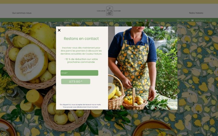 Screenshot of couleurnaturecreation.com