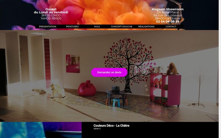 Screenshot of couleurs-deco-sarl.fr