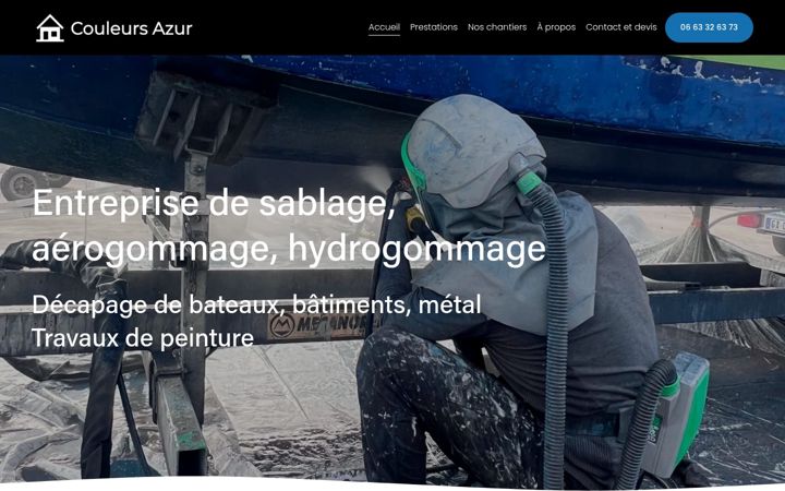 Screenshot of couleursazur.fr