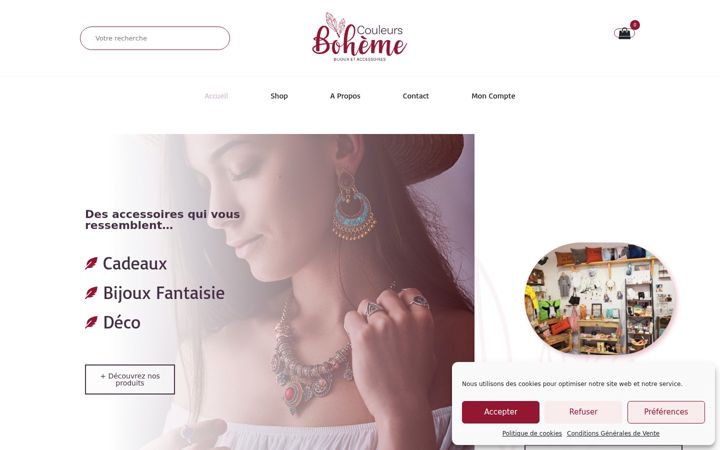 Ekrano kopija couleursboheme.fr