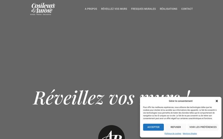 Screenshot of couleursdaurore.fr