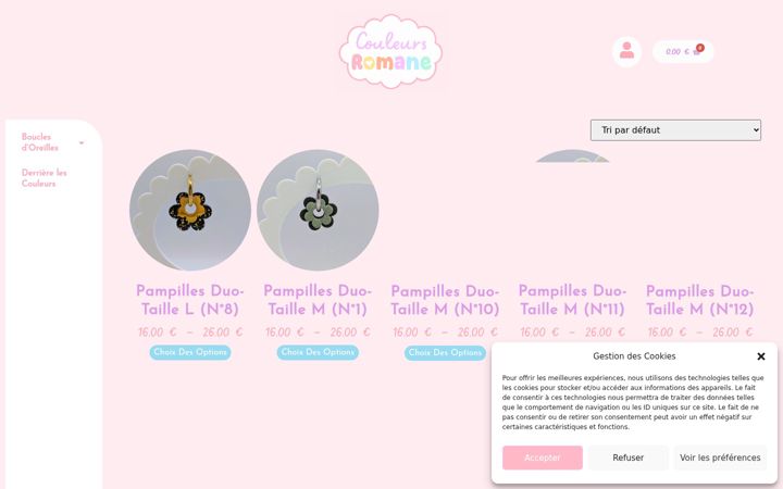 Ekrano kopija couleursromane.fr