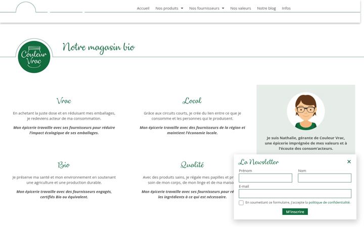 Screenshot of couleurvrac.fr