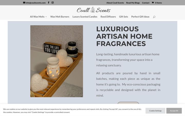 Screenshot of coullscents.com