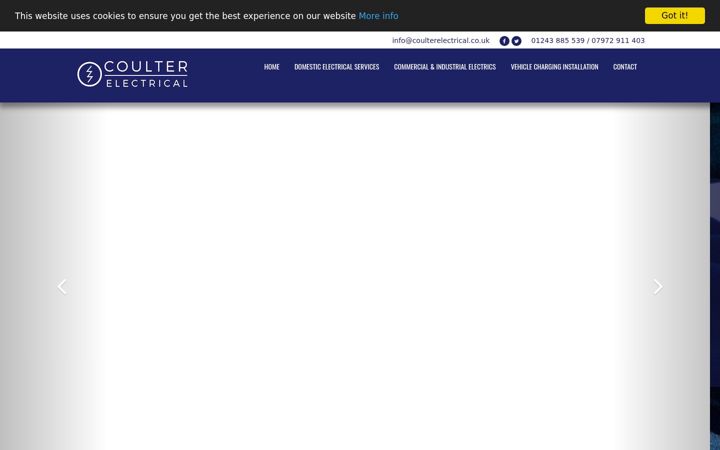 Screenshot von coulterelectrical.co.uk
