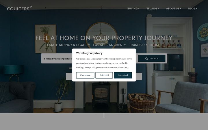 Screenshot von coultersproperty.co.uk