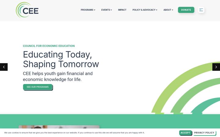 Screenshot of councilforeconed.org