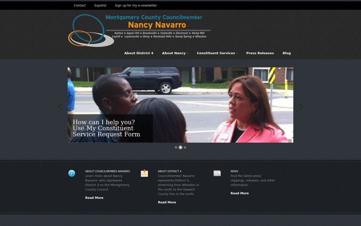 Screenshot of councilmembernavarro.com
