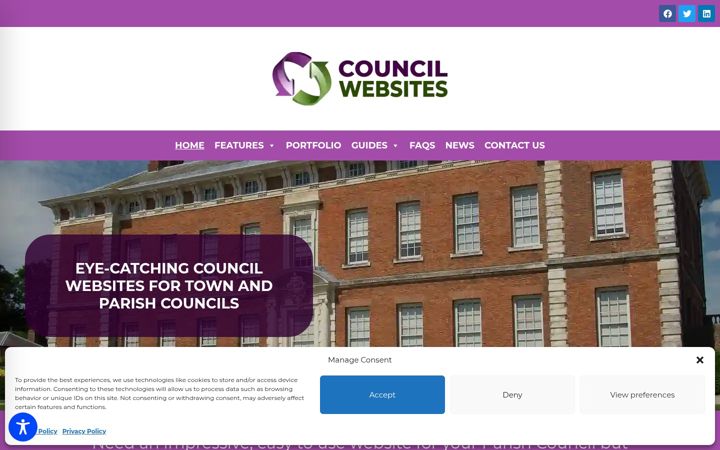 Screenshot von councilwebsite.co.uk
