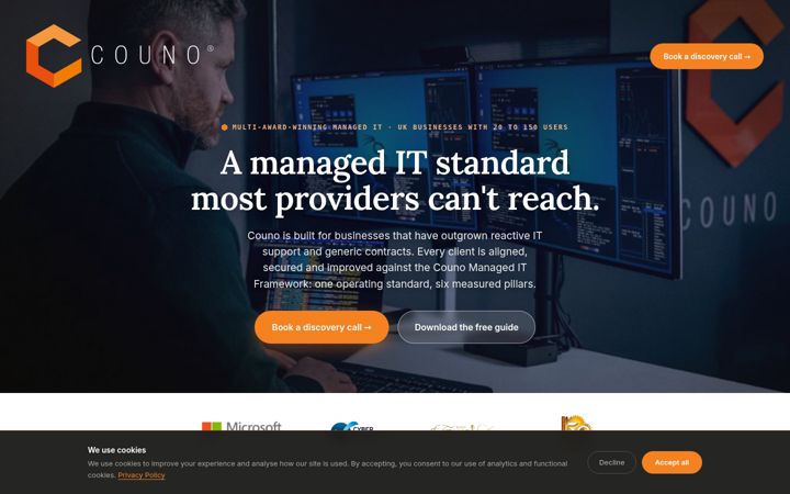 Screenshot von couno.co.uk