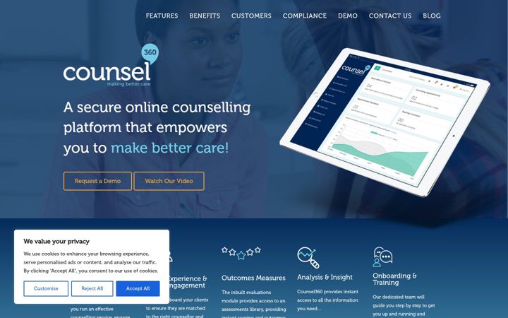 Screenshot von counsel360.co.uk