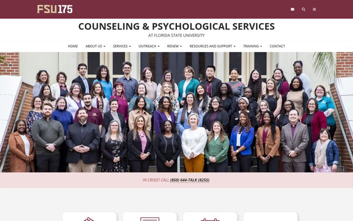 Screenshot von counseling.fsu.edu