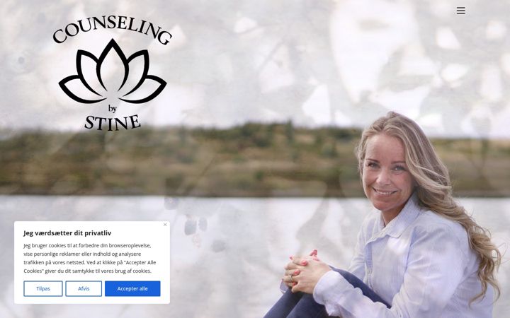 Screenshot of counselingbystine.dk
