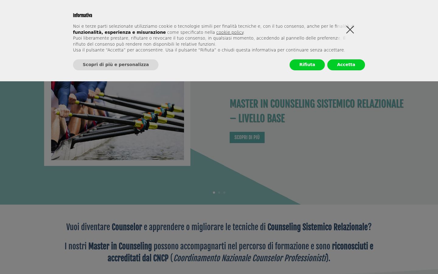 Captura de pantalla del banner de consentimiento mostrado antes de cualquier interacción