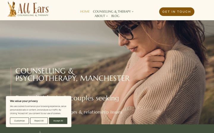 Screenshot of counsellinginmanchester.org