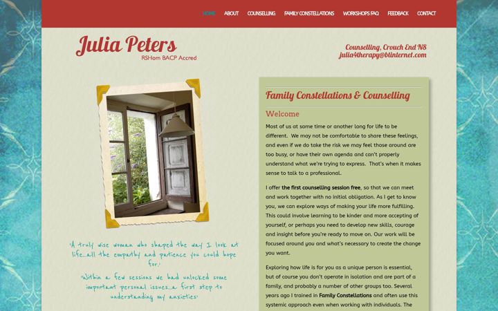 Screenshot von counsellingn8.co.uk
