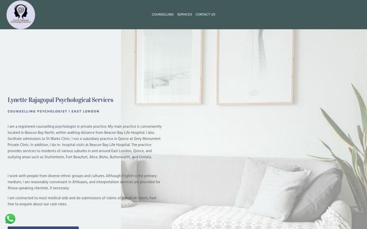 Snímek obrazovky counsellingpsychologisteastlondon.co.za