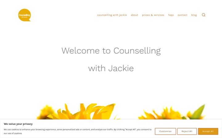 Screenshot von counsellingwithjackie.co.uk