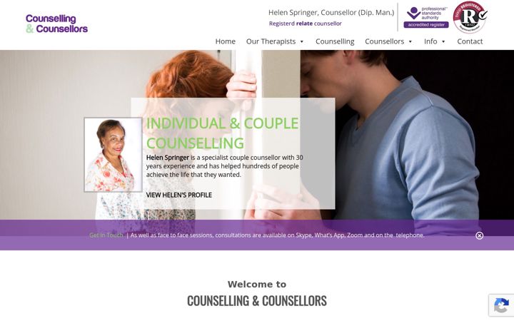 Screenshot von counsellorsandcounselling.co.uk