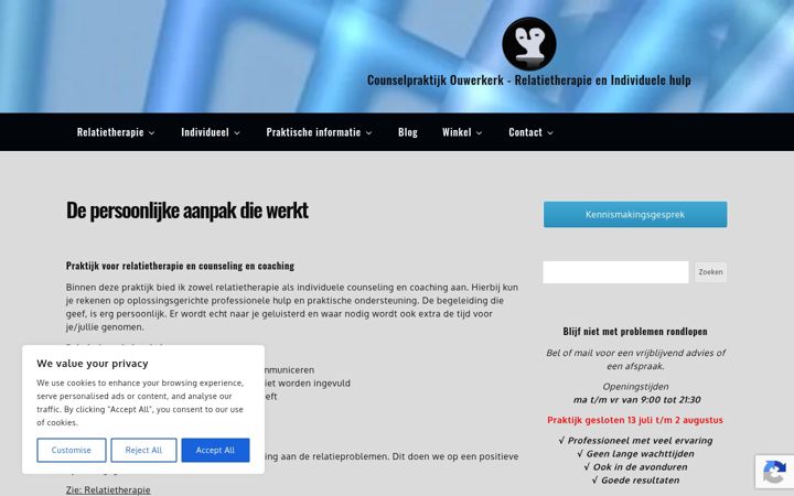 Screenshot of counselpraktijk.nl
