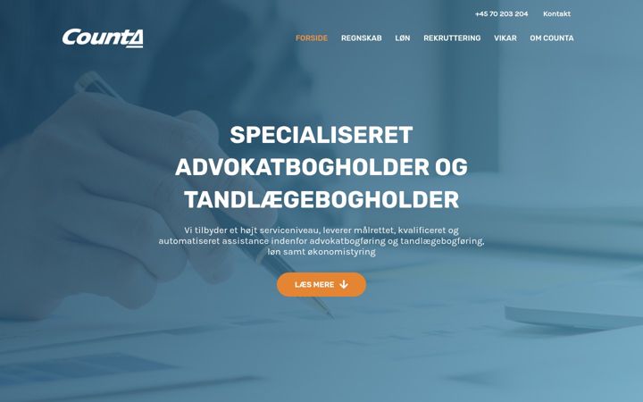 Screenshot of counta.dk