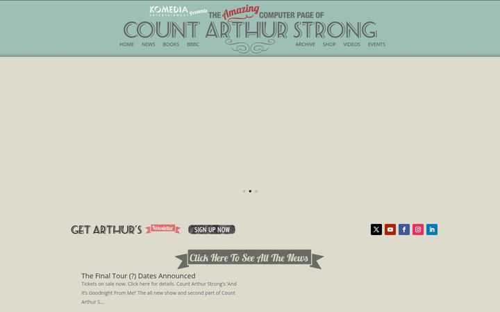 Screenshot of countarthurstrong.com